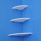 3 шт., настенные угловые полки для ванной комнаты