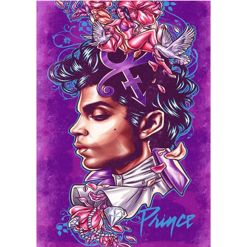 

Diamond Painting Cross Stitch Prince Purple Rain Diamond Mosaic Embroidery Full Square/Round Rhinestone Picture Home Decoration