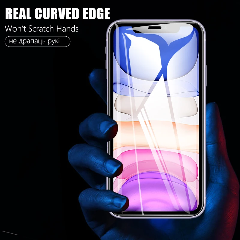 3 шт CHYI изогнутый для iphone 11 pro max протектор экрана Полный клей покрытие закаленное для iphone 11 pro max защитное экранное стекло