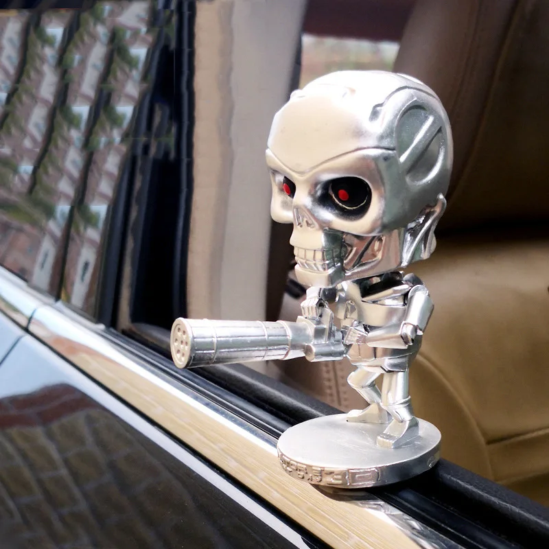 Креативные украшения в форме черепа для автомобиля с тряской головой украшение