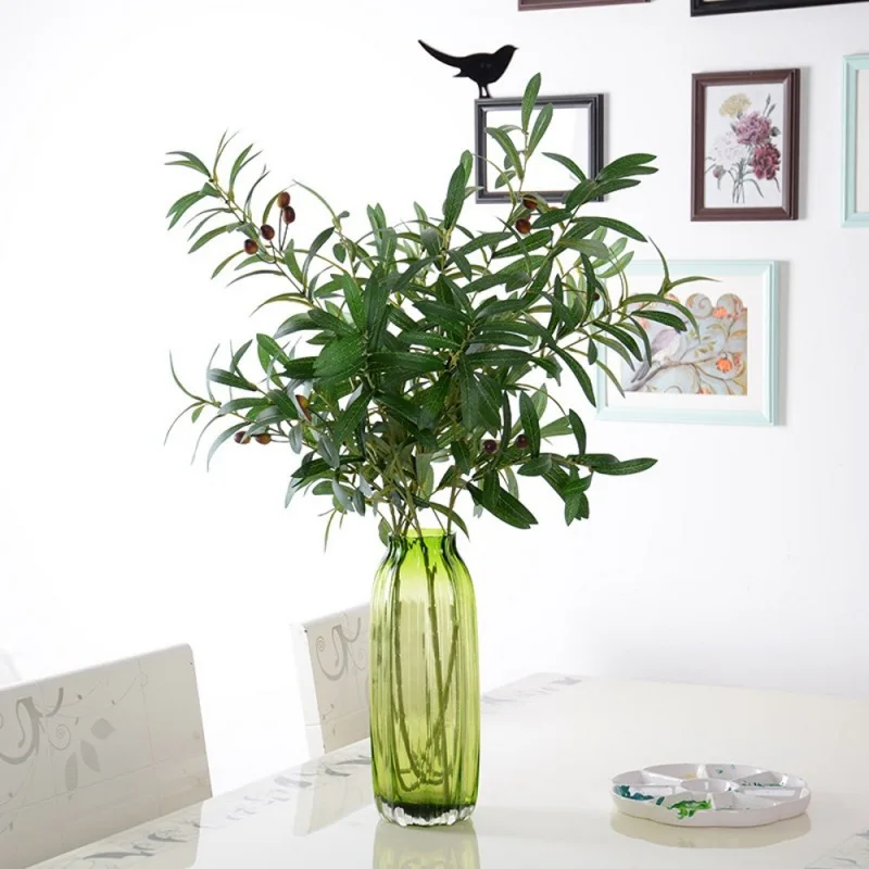 Искусственные европейские ветви оливкового дерева 95 см листья с оливковыми