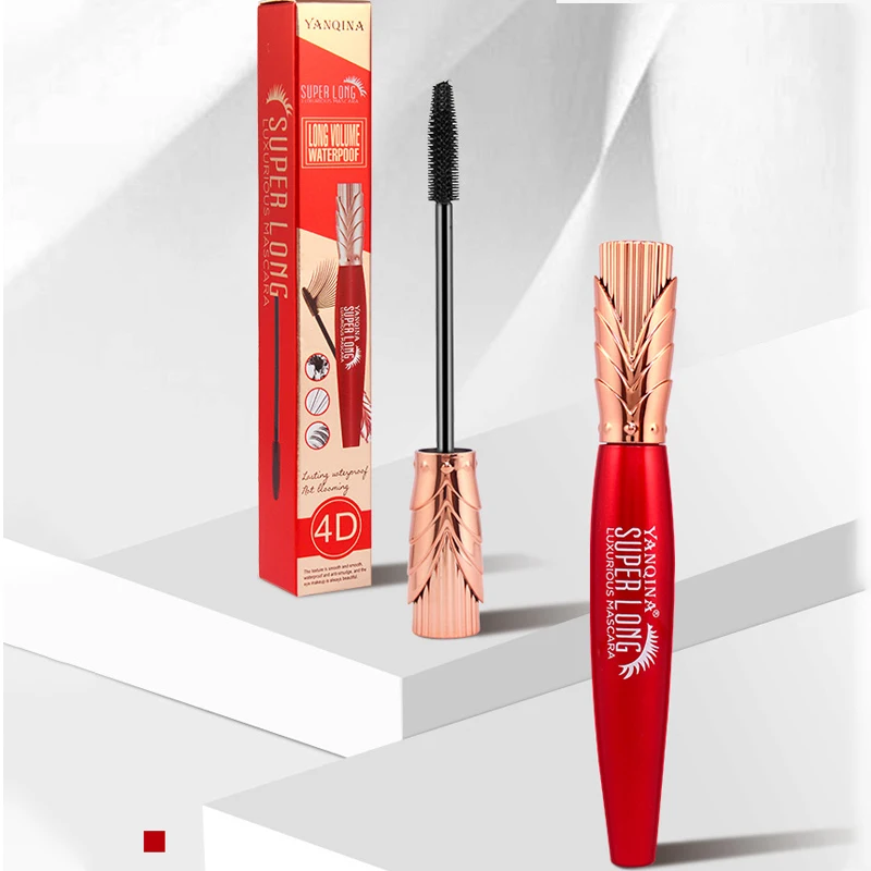 4D шелковое волокно Тушь для ресниц удлиняющая Водонепроницаемый Длительное