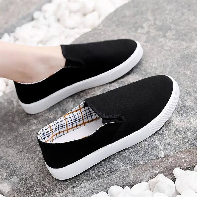 Women Casual Boat Shoes Ladies Slip On Ballet Flats Comfy Mother Canvas Loafers Zapatos Mujer Walking Footwear 2021 New Style