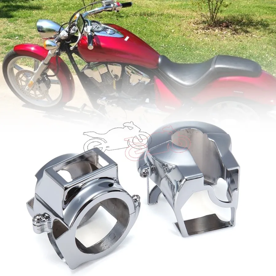 2 шт. хромированный алюминиевый чехол на руль мотоцикла Honda Shadow 600 Vt 750 Spirit Vtx 1300 Vt1300c