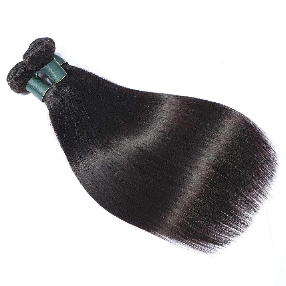 Бразильские Прямые искусственные натуральные черные волосы 1/3/4 шт./партия 100%