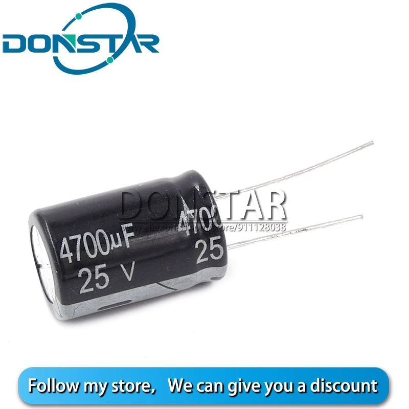 

5PCS 4700UF 25V Aluminium Electrolytic Capacitor 25V 4700UF 16*25MM Electrolytic Capacitor