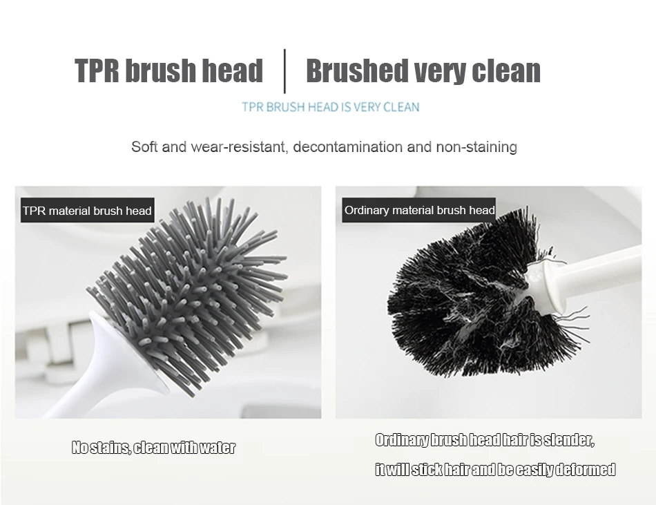 Щетка для унитаза резиновая головка держатель щетка чистки туалетной стены