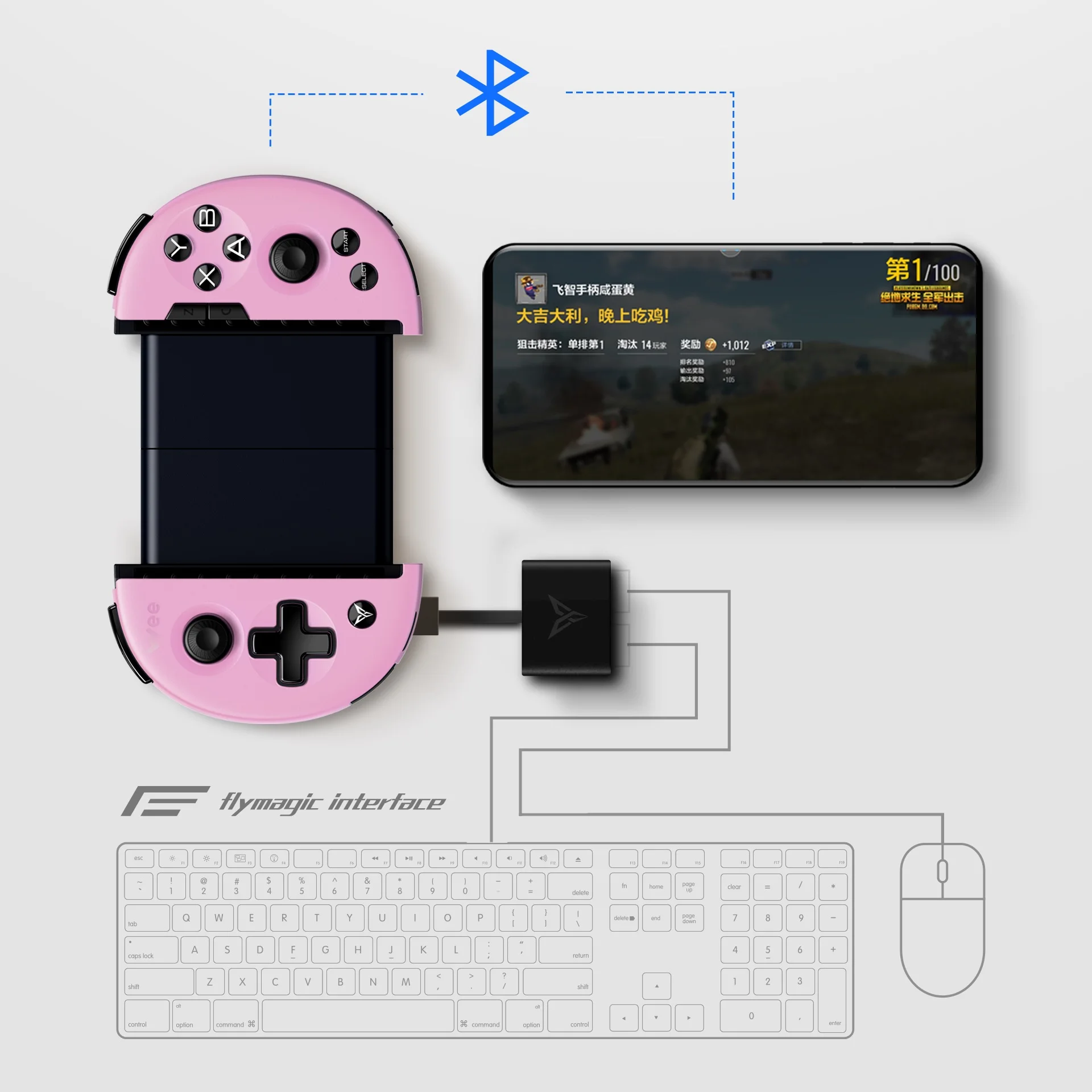 Геймпад Flydigi Wee 2T игровой контроллер для игры в Pubg с датчиком движения Bluetooth IOS Android