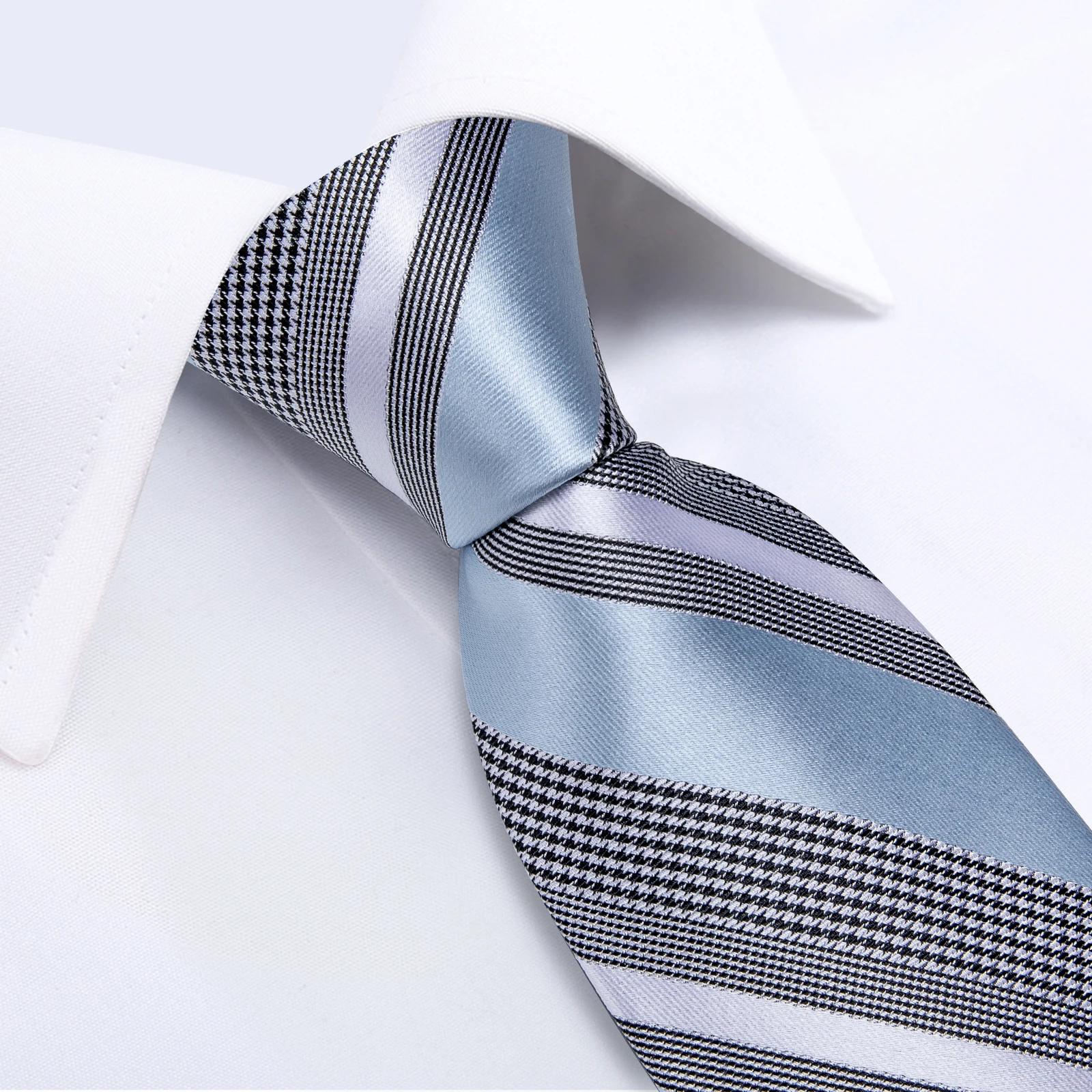 Роскошный светильник синие полосатые шелковые галстуки для мужчин Хаундстут