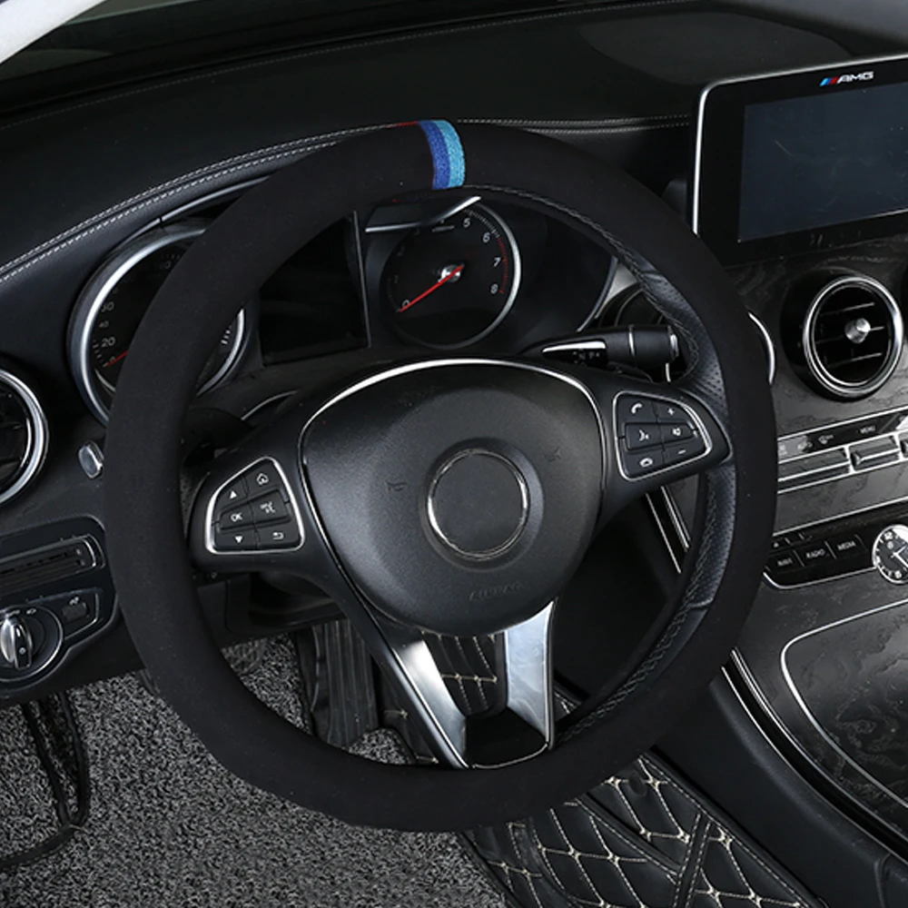 CarManGo для Mercedes Benz C Class W205 GLC 2016-2019 авто чехол рулевого колеса автомобиля кожаный