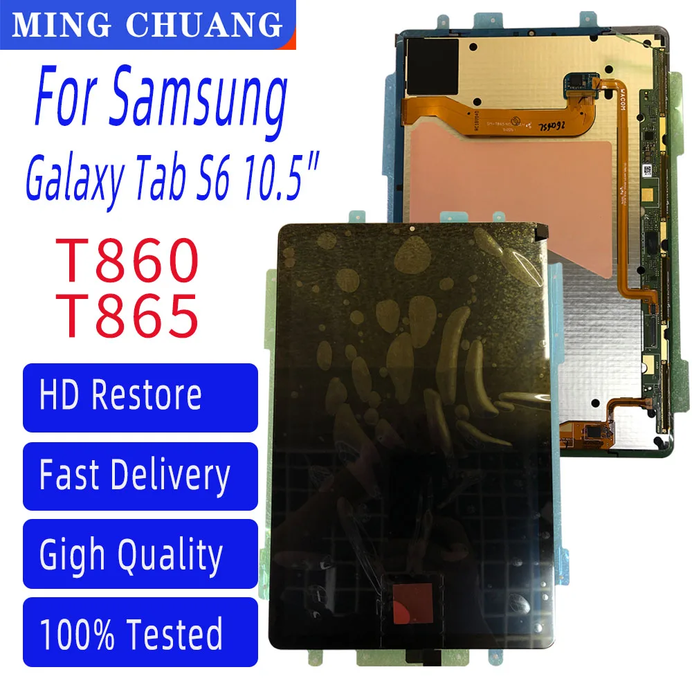 

Новый оригинальный ЖК-дисплей 10,5 дюйма для Samsung Galaxy Tab S6, T860, T865, T865N, T867, T866N, дисплей и сенсорный дигитайзер в сборе, панель