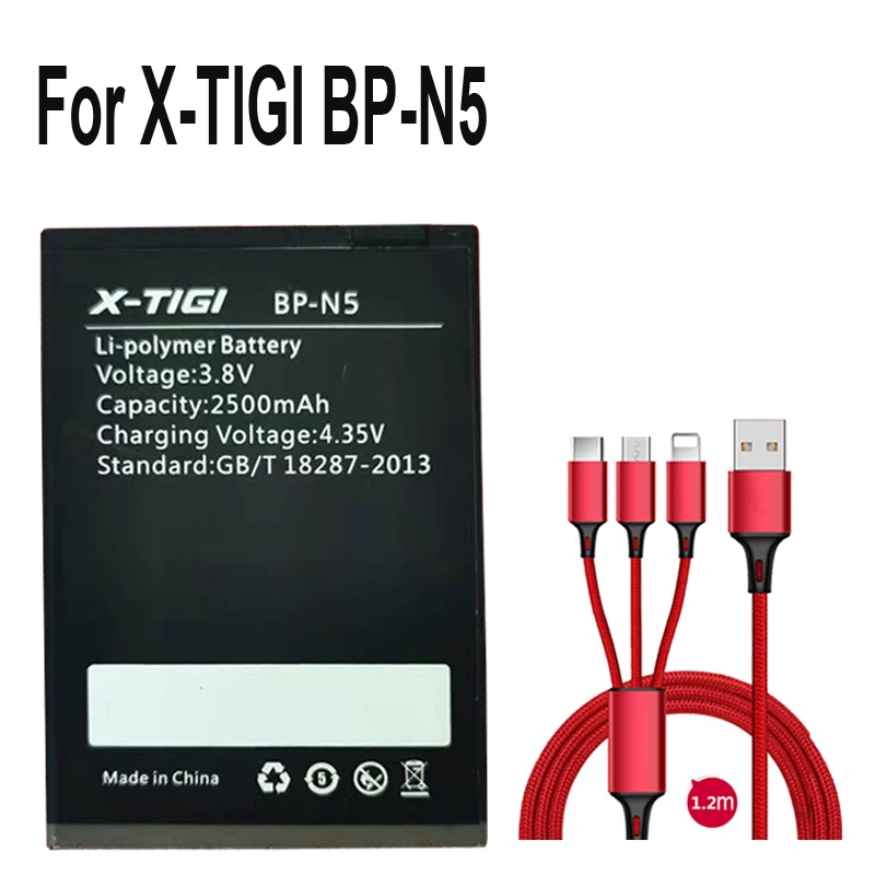 100% Новая батарея для x-tigi BP-N5 BP N5 BPN5 батареи высокой емкости подходят X-TIGI + USB кабель