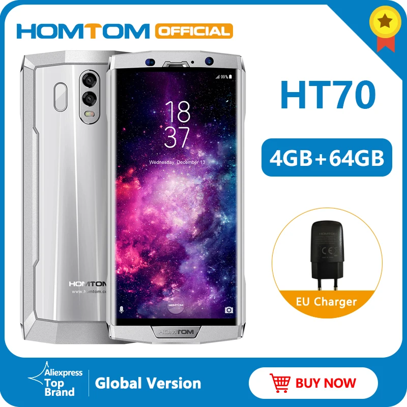 Глобальная версия HOMTOM HT70 10000 мАч большой аккумулятор 4 Гб 64 мобильный телефон MTK6750T