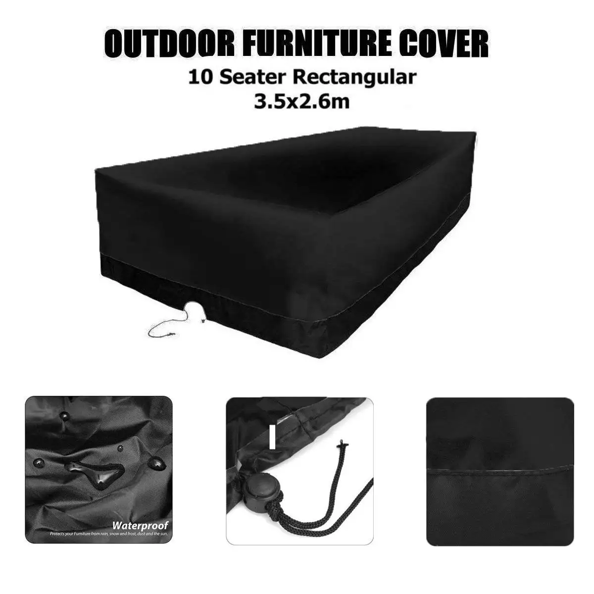 

2 sizes Oxford Cloth Furniture Dustproof Cover For Rattan Table Cube Chair Sofa Waterproof Rain Garden Patio Protective Cover