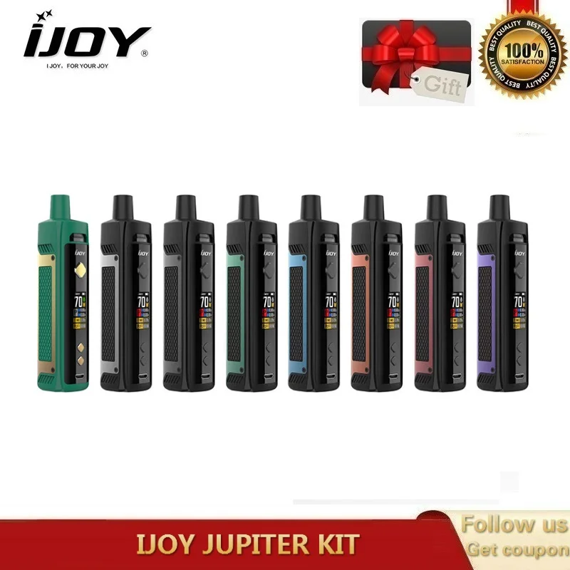 Оригинал IJOY Jupiter 70 Вт Pod Kit 5 мл с сеточной катушкой Питание от одной батареи 18650 Vape Vs