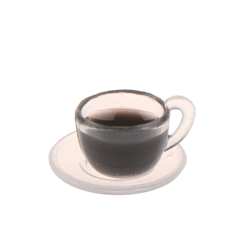 

1 x Doll House Mini 2 Pcs Set Coffee Cup And Saucer Dollhouse Miniature