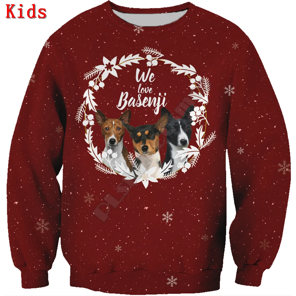Autumn Winter Boston Terrier 3d printed Hoodies Pullover Boy For Girl Long Sleeve Shirts Kids Christmas Sweatshirt