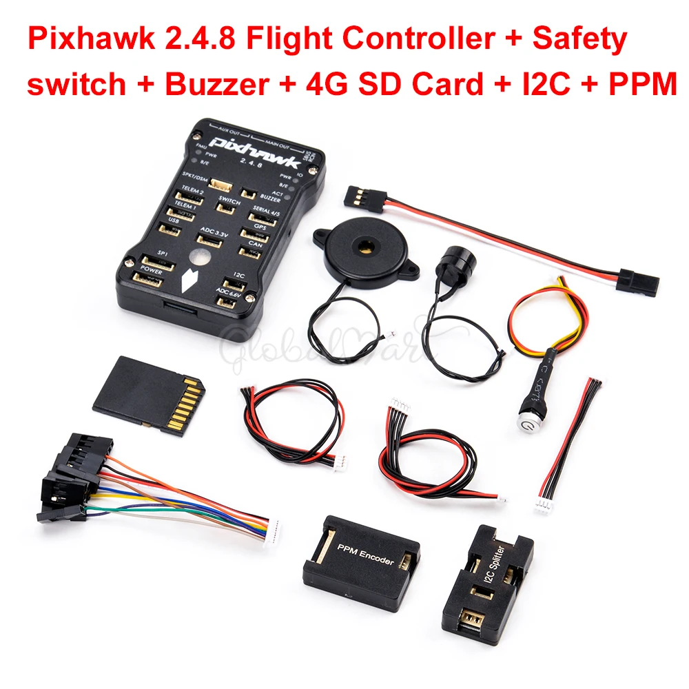 Pixhawk PX4 PIX 2.4.8 32 бит Контроллер полета 4G SD переключатель безопасности зуммер M8N gps Мини OSD PPM RGB igc 433/915 100 мВт Телеметрия - Цвет: Choice 3