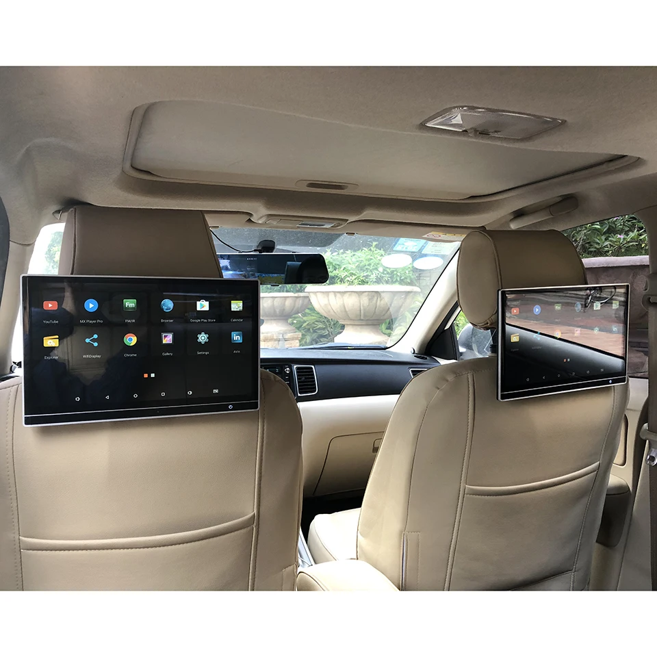 Монитор на подголовник автомобиля 12 5 дюйма Android 10 0 Wi-Fi Bluetooth совместимый ТВ-экран