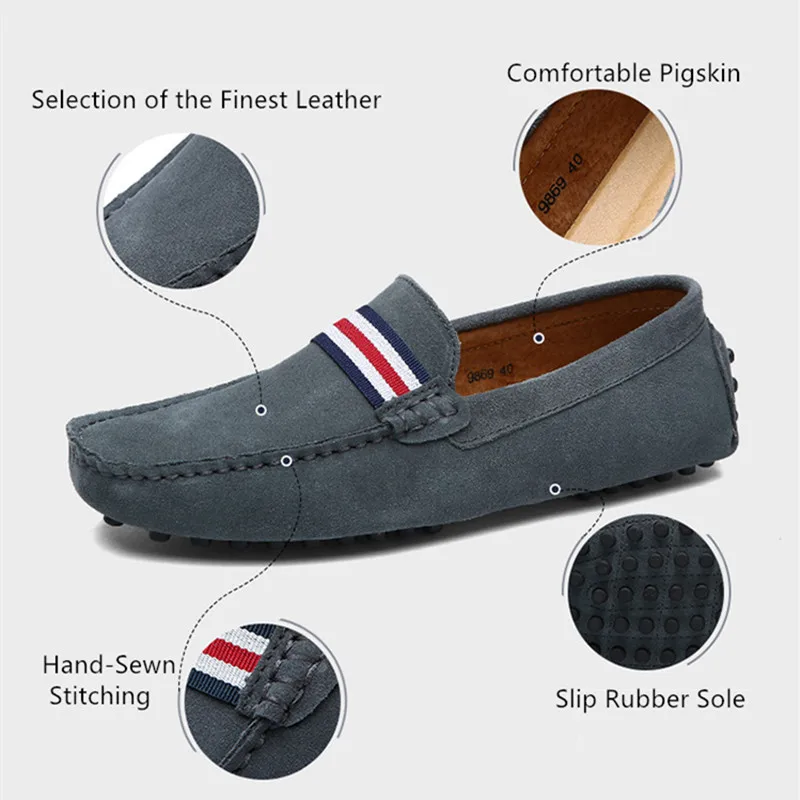 Высококачественные мужские мокасины для вождения повседневные