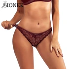 Романтичное сексуальное кружевное нижнее белье BIONEK, женские ажурные трусики, стринги для секса, прозрачные бесшовные трусы, женское нижнее белье с вышивкой