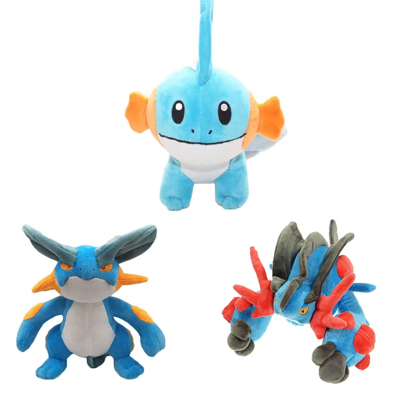 30 см Мультфильм Аниме Кукла Mudkip Swampert MEGA-Swampert Мягкие плюшевые игрушки милые Покемоны плюшевые игрушки подарки для детей
