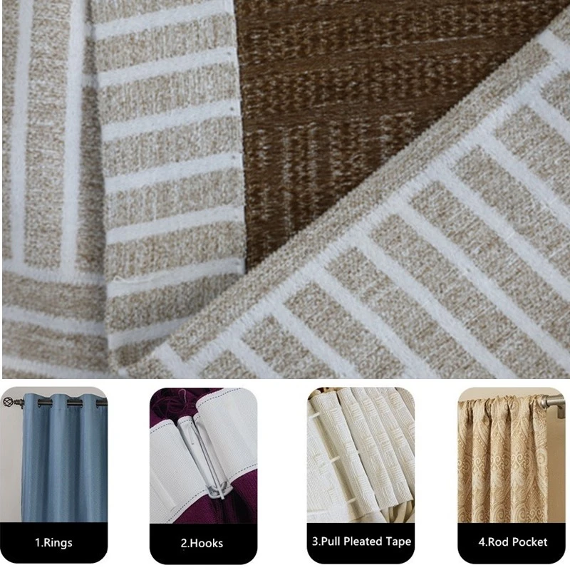 

Chenille Jacquard Living Room Bedroom Balcony Blackout Curtains For Window Curtain Cloth Vorhang
