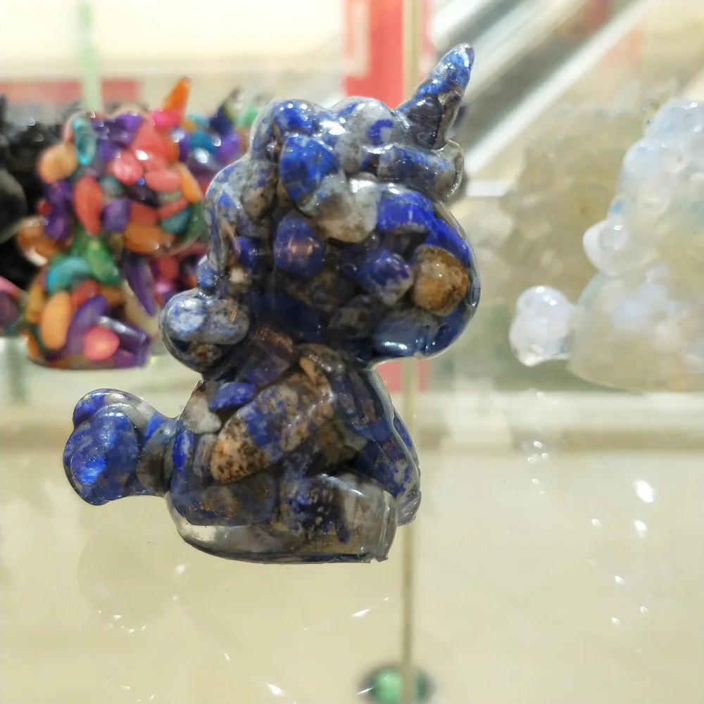 

Натуральные резные животные, единороги из щебня, изысканное ремесло для домашнего интерьера, рождественский подарок