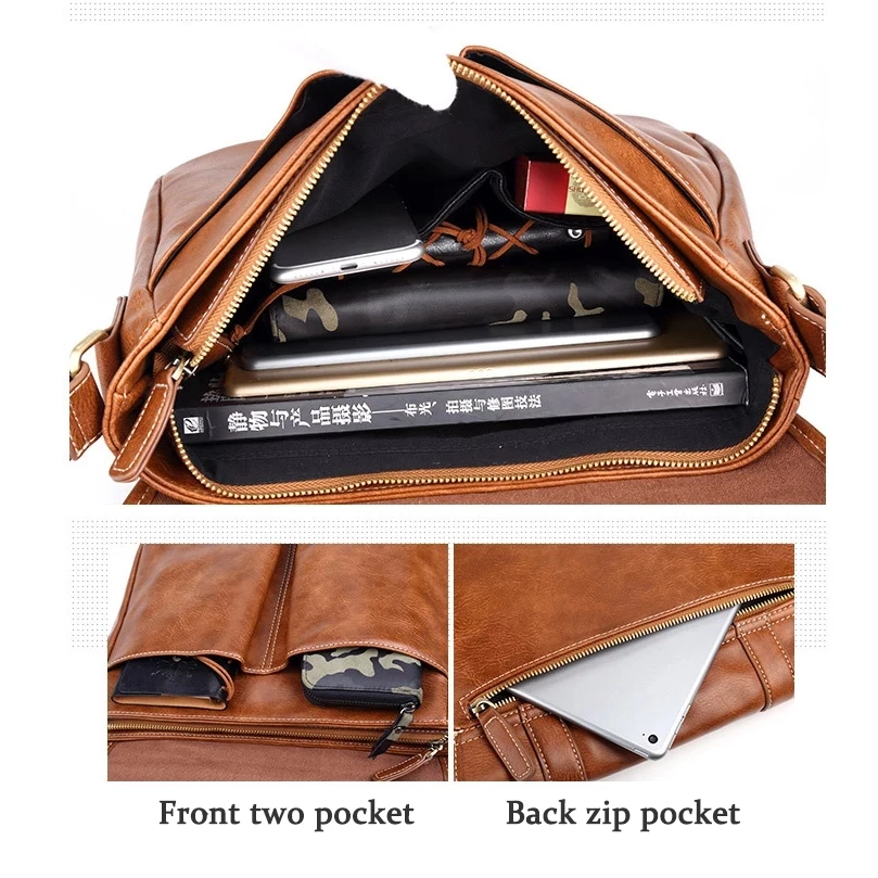 Повседневная Деловая мужская сумка-мессенджер сумка из высококачественной кожи