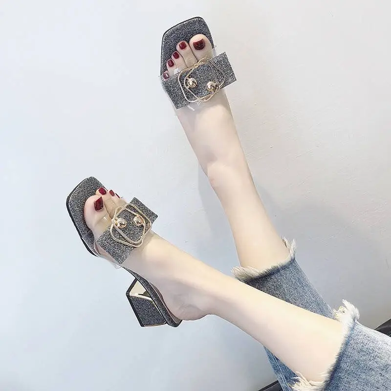

Luxury Designer Shoes High-heeled Sandals for Ladies Chinelos Women Heels Fashion Beach Flip Flop Sandal Slippers Women's Summer