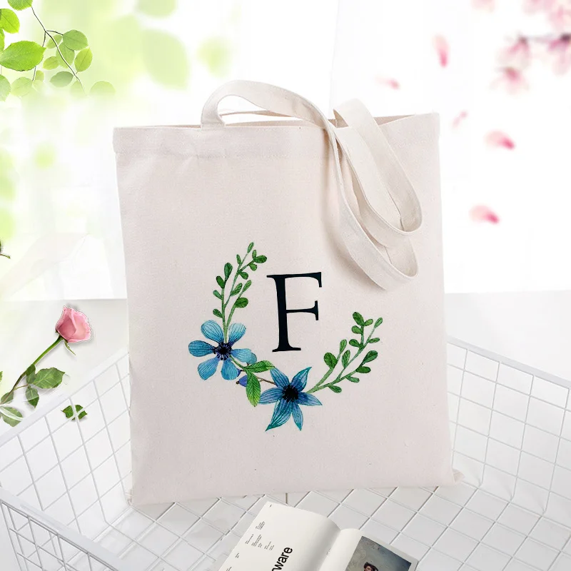 F-J Холщовая Сумка-тоут с буквенным принтом сумка для покупок надписью сделай сам