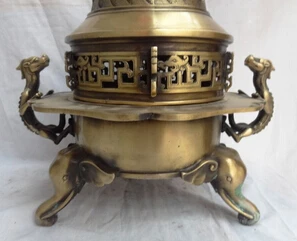 Бесплатная доставка &lt16 ''Тибетский Бронзовый буддистский Голова Дракона шар