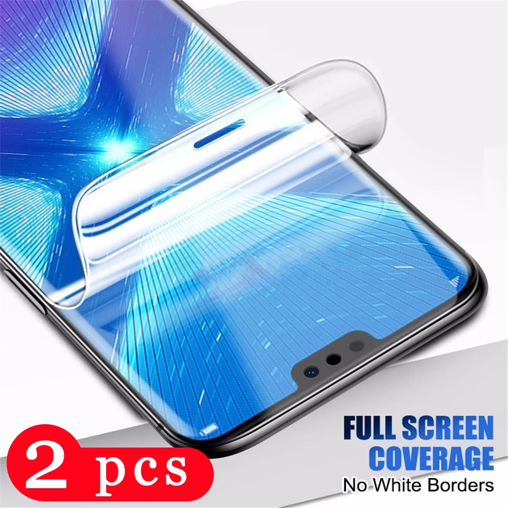 

2Pcs soft full cover for huawei honor play 4t pro 3e 3 hydrogel film phone screen protector protective film Not Glass smartphone