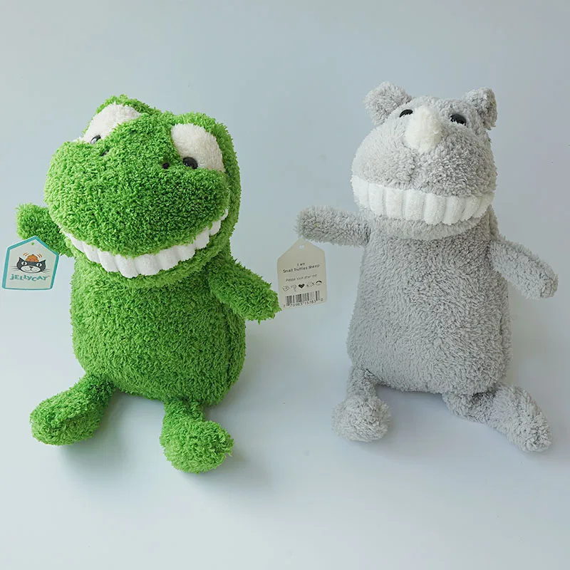 Игрушки для собак 28 см в форме носорога лягушки высокое качество плюшевая