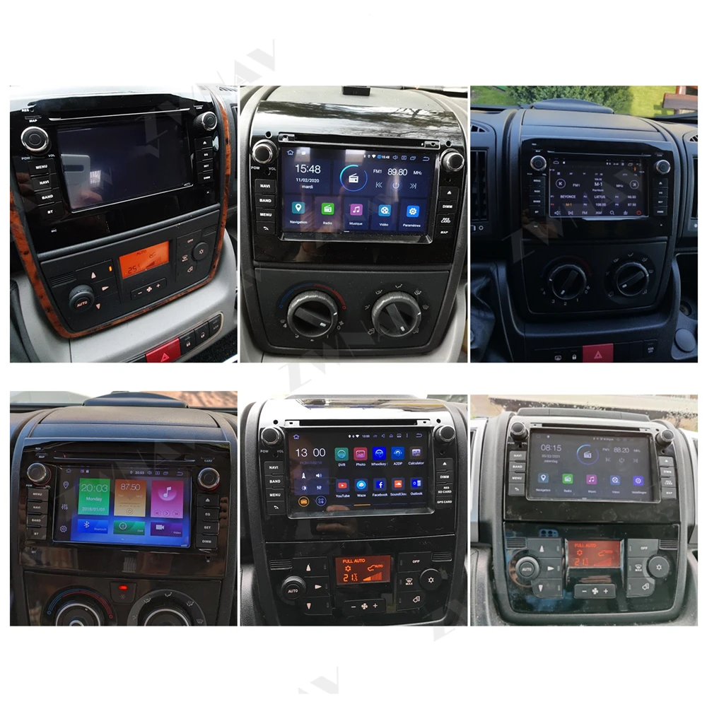 Радиоприемник 2 DIn Android для FIAT DUCATO CITROEN Jumper PEUGEOT Boxer 2006 2007 2008 2009 2010 2011 2012 2013 2014 2015 2016 -