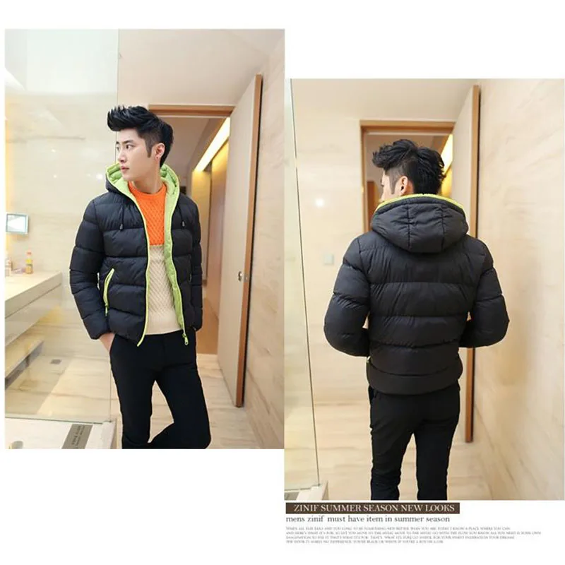 Мужская Уличная зимняя теплая куртка мужские облегающие парки ветровка на