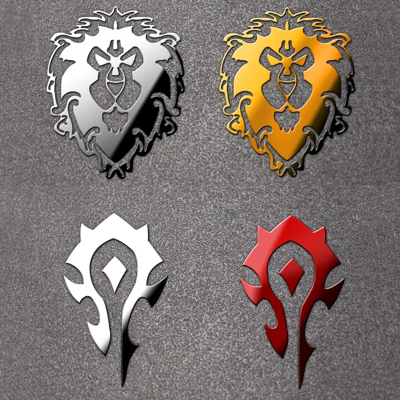 Металлическая наклейка World of Warcraft s реквизит для косплея стикер ноутбука