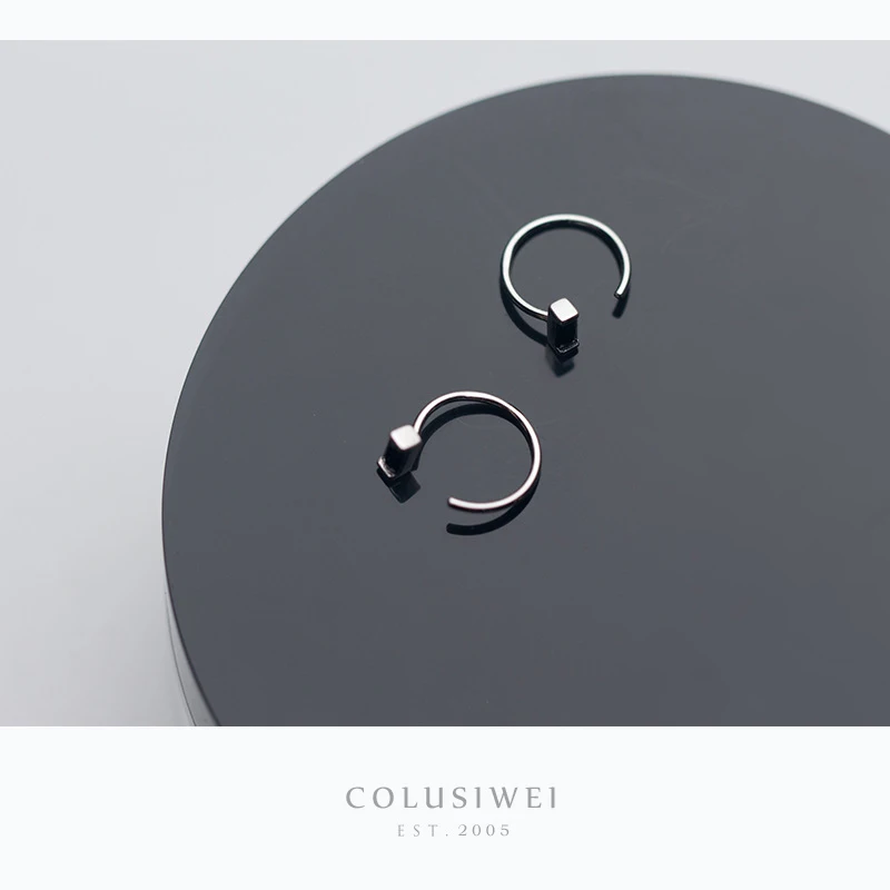 Новое поступление модные серьги-кольца Colusiwei из стерлингового серебра 925 пробы в