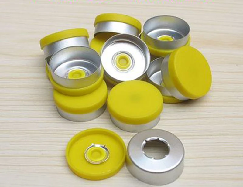 100 шт. 20 мм Цвет варианты Алюминий Пластик Кепки Стекло флакон s уплотнение