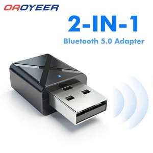 bluetooth 5 0 stereo audio 2in1 receiver transmitter mini bluetooth aux rca usb 3 5mm jack for tv pc a2 car kit wireless adapter free global shipping