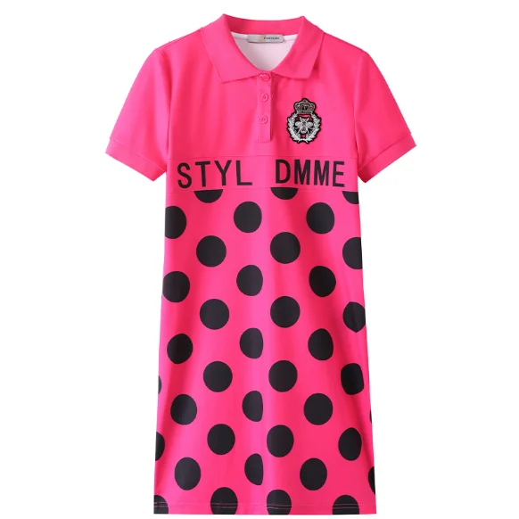 

Polka dot skirt 2021 summer new women's fashion slim waist polo collar dress