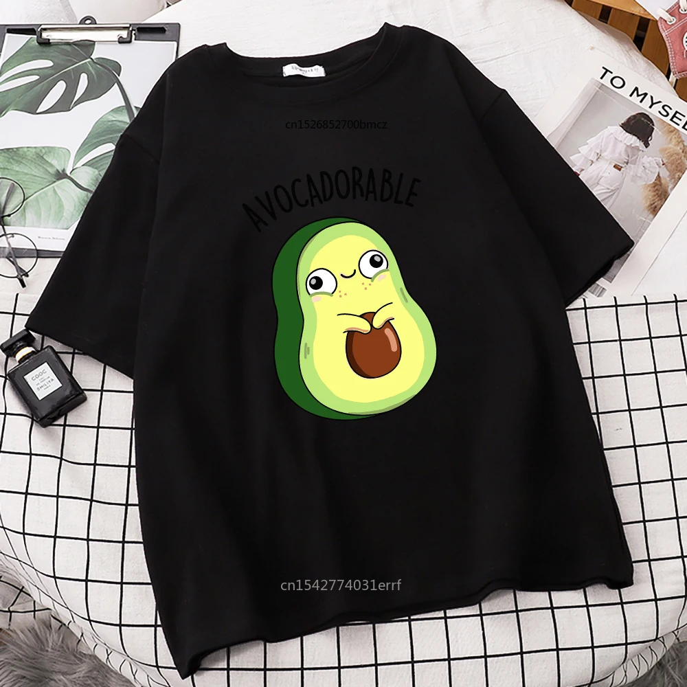 

2021 летние милые футболки с принтом авокадо, простые высококачественные крутые футболки с коротким рукавом