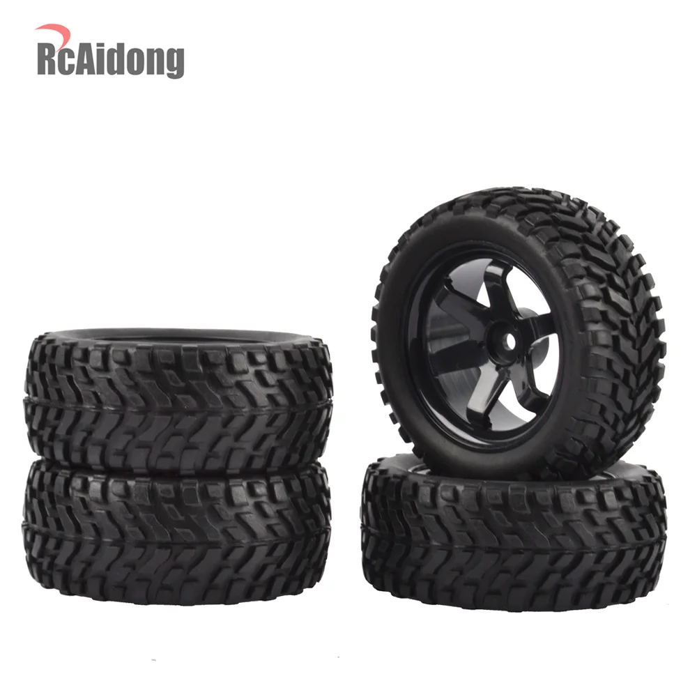 4 шт. RC Rally автомобильные гоночные резиновые шины и колесные диски для 1/10 1/16