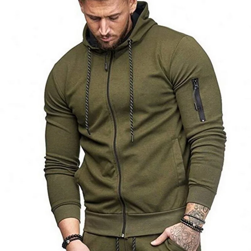 CYSINCOS 2019 Men Fashion Long Sleeve Hoodies+Pants Set Male Tracksuit Sport Suit Gyms Casual Sportswear Joggers Suits | Мужская одежда