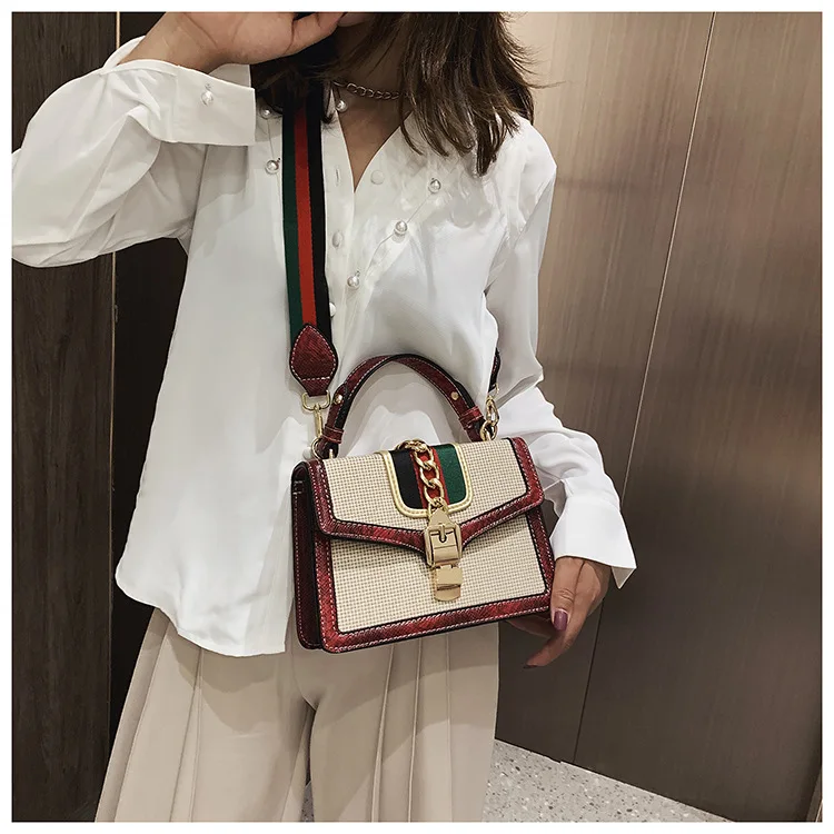 Женская сумка женская через плечо атласная Новинка 2019 Сумка с цепочкой модная