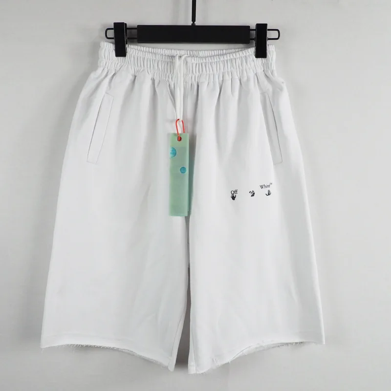 

OFF OW WHITE new palm letter printing casual sports versatile five-point pants