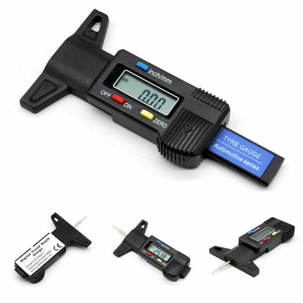

Digital Tyre Tread Depth Measuring Gauge Tool 0-25.4mm Car Van Truck Scooter Motorbike Tire Tester Pressure Monitor Systems