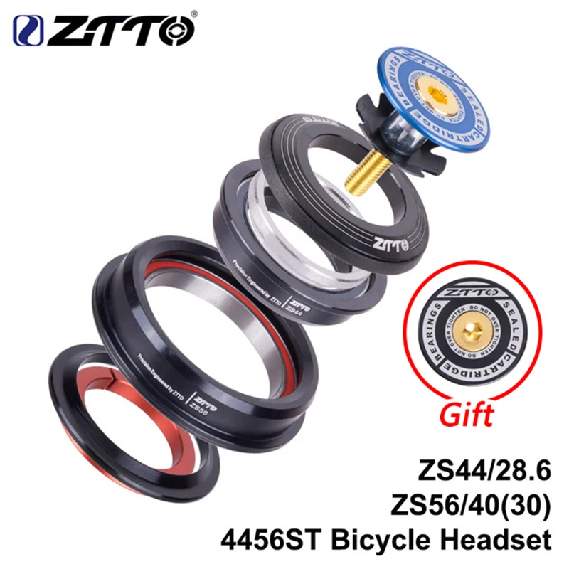 Гарнитура ZTTO для горного велосипеда ZS44 ZS56 CNC 1 1/8 &quot-1 1/2&quot 5 коническая 28 6 прямая