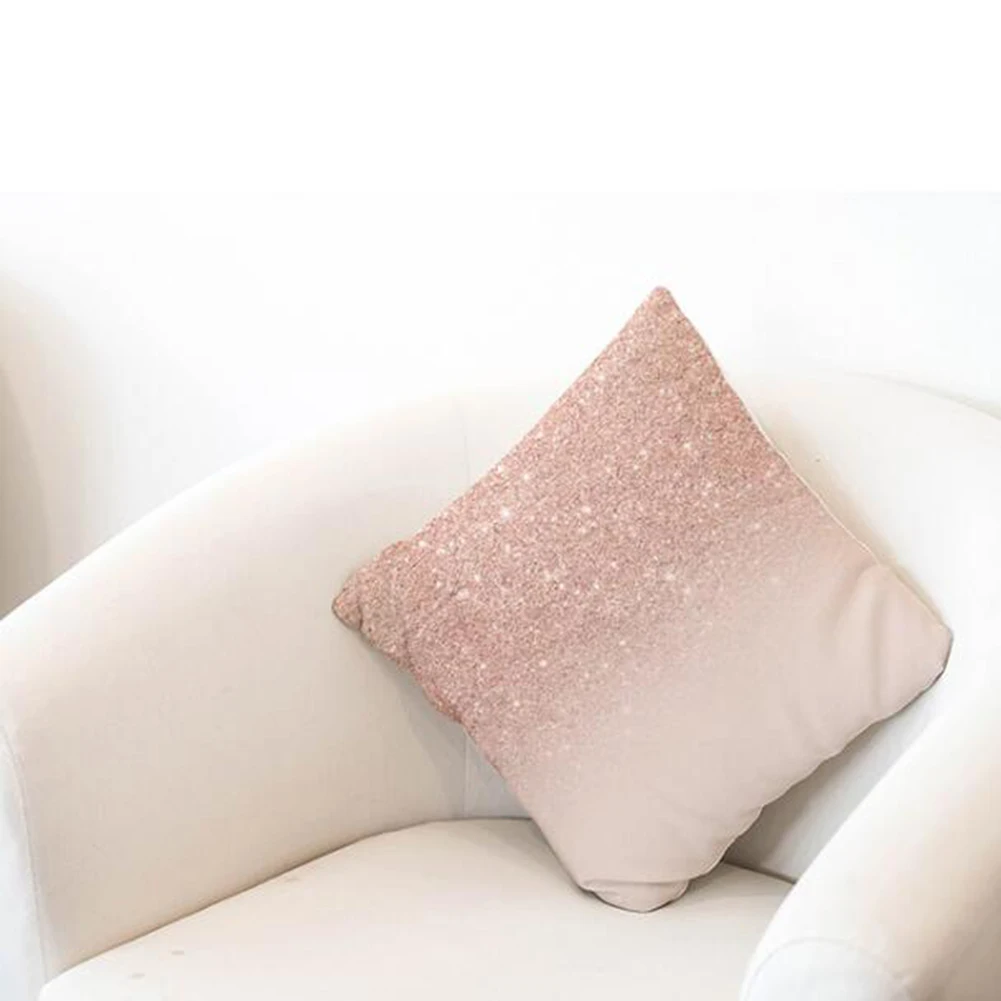 Розовые декоративные подушки с геометрическим узором наволочки для дивана