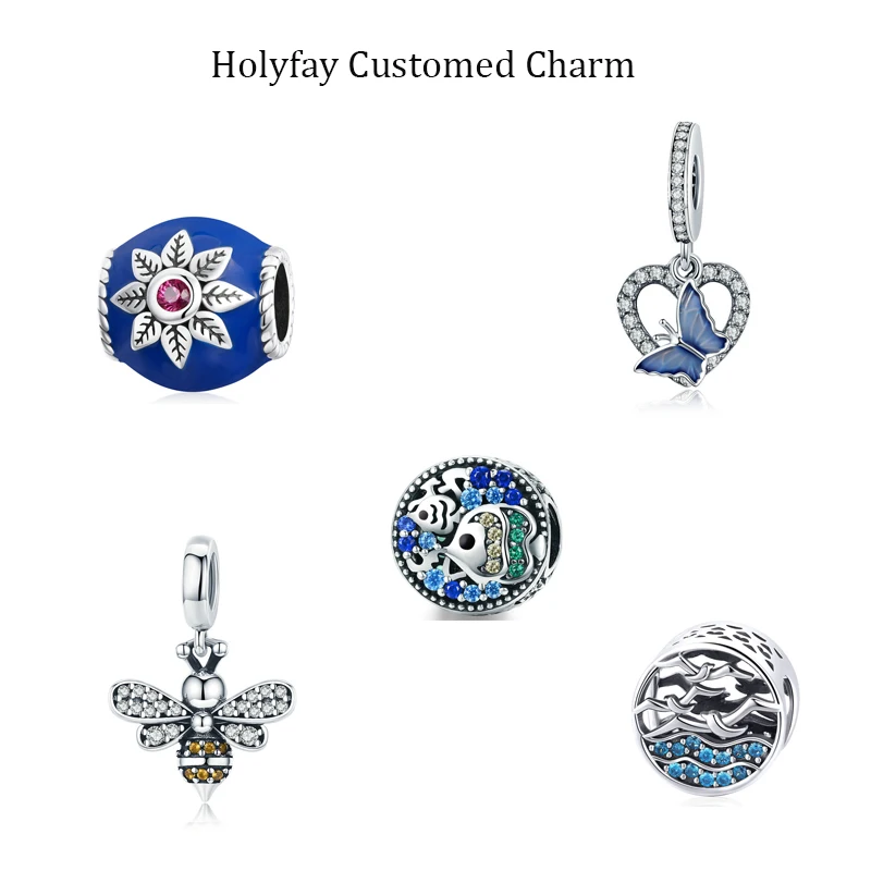 

Holyfay подвеска-бабочка, сердце, пчела, шарм, рыба, бисер 925 серебро, подходит для оригинальных браслетов, браслет, женское ювелирное изделие «с...